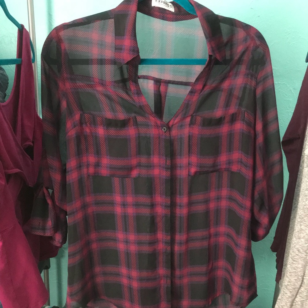 Express plaid portofino shirt